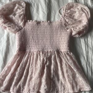 Francesca's Collections Pink Lace Blouse